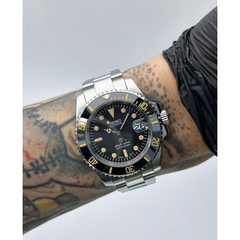 Custom Seiko Mod • Fauxtina Submariner “Vintage” • 40mm